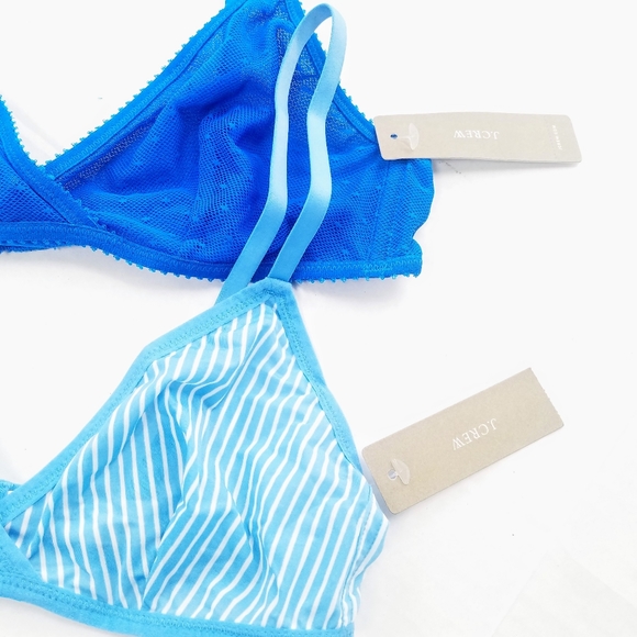 J.Crew Blue French Bralette Bundle - Picture 3 of 11